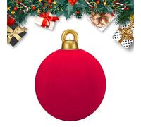 Kixolazr Boules De Noël Gonflables | Décorations Flockées De 60 Centimètres | Boules De Noël Géantes Flockées | pour Lieu De Travail Soirée Dansante Mariage Cour Intérieur Jardin Pelouse Extérieur