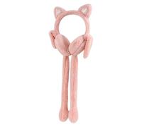 Kixolazr Cache-Oreilles Mignons - Confort Léger et Enveloppant en Peluche | avec Oreilles de Lapin Mobiles pour Filles | pour Trajets, Plein Air, Course, Vélo, Automne, Snowboard, Femme,
