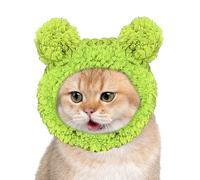 Kixolazr Chapeau d'ours pour chien - chapeau en peluche pour animal de compagnie | Équipement pour temps froid, vêtements chauds pour chiens et chats pesant entre 1,5 et 8 kg, Noël