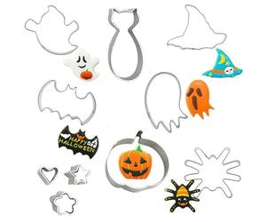 Kixolazr Coupe-s d'Halloween - Mini ensemble de moules à découper mignons pour Noël d'Halloween - s drôles Fondant Moules de cuisson Cake Topper Outils de décoration pour les faveurs de fête