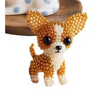 Kixolazr Kit de Broderie de Perles pour Débutants, Set De Broderie 3D Forme Animale Chien, Accessoires Complets Artisanat Pour Création Décorative Activité Pluvieuse Atelier Maison