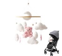 Kixolazr Mobile de Lit Bébé, Mobile Bébé et Nuages, Doudou Sensoriel Romantique Tourne 360° pour Fille Garçon Enfant Berceau Chambre