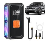 Kixolazr Pompe à Air pour Pneus - Rechargeable Sans Fil Arrêt Automatique,Gonfleur De Pneu Portable Compresseur D'Air | pour Vélo Moto Ballons SUV Berline Camping Bouées Extérieur Maison Garage