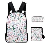 Kixolazr Sac à dos d'école avec sac à déjeuner, motifs imprimés pour filles, sac à dos d'école, sac à dos créatif pour adolescente, trousse à crayons pour école, voyage, randonnée, style 1, Refer to