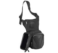 Kixolazr Sac de jambe tombant, sac de jambe avec sangles de jambe amovibles, pochette banane multifonction avec sangle réglable, bande réfléchissante, outil de cyclisme pour téléphones, clés et sports