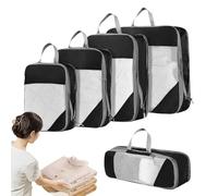 Kixolazr Sacs de Compression pour Voyage - Lot de Organisateurs de Bagage | Sacs Étanches Pliables Gain de Place pour Bagages Vêtements Vacances