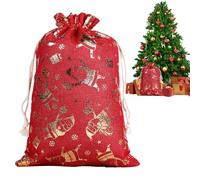 Kixolazr Sacs De Noël Moyens,Décor Réutilisable En Jute Avec Cordon Et Feuille D'or,Pochette De Bonbons Pour Noël - Pour Anniversaire Maison Fêtes Nouvel An Adultes Famille Amis Mariage Fête