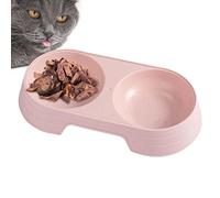 Kixolazr Station d'alimentation pour chiens, Gamelles doubles surélevées Macaron pour chien, Ensemble de bols de nourriture et d'eau pour chiots, bols pour animaux de compagnie pour nourrir les chiots