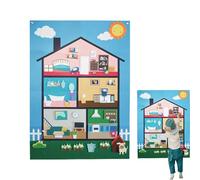 Kixolazr Tableau en Feutre pour | Tableau d'Activités en Feutrine Murale - Jouet Sensoriel Éducatif pour Développer Les Compétences Adapté à l École aux Voyages et à la Maison de 3 Ans et Plus