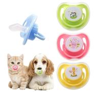 Kixolazr Tétine pour Chaton,Lot de 4 Tétines de Dentition pour Chiot | Silicone avec Housse de Protection pour Exercise de Mastication et Jeu Interactif,Anti-Ennui et Développement pour Animal de