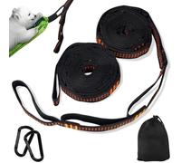 Kixolo Lot De 2 Sangle Hamac, 3 M X 2,5 Cm Sangle Balancoire Arbre, Avec 2 Mousquetons, Attache Balancoire, Avec Sac De Transport, P Multicolore