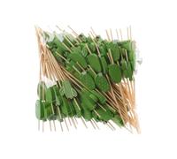 KIXZSAZ 100x -dents en bambou sûrs et fiables pour les Fruits et les Cocktails, pratiques pour -dents en bois pour apéritifs, Bâton de cactus coloré
