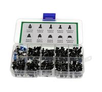 KIXZSAZ 180 pièces/ensemble 6x6mm panneau lumineux Pour Micro interrupteur Circuit imprimé interrupteurs à bouton-poussoir Kit assorti accessoire électronique