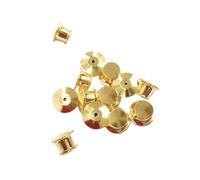 KIXZSAZ 50 pièces accessoires de verrouillage de broche sécurité tête ronde attache plate Anti-perte sans outil fermoir verrouillage pour Badges Pour nom