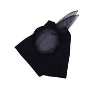 KIXZSAZ Accessoire de Chapeau de Cheval pour Aventures en Plein air, pour Masque Cheval en Tissu, pour Masque Facial Anti-Moustique pour, Noir