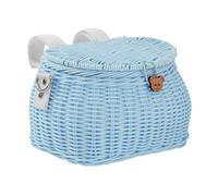 KIXZSAZ Accessoires pour vélos enfants : panier de guidon avec couvercle, solution pratique et confortable pour une utilisation quotidienne, compatible avec les vélos en osier