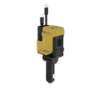 KIXZSAZ Adaptateur de Chargeur de Voiture USB avec détection Puce Intelligente, Alimentation maximale 66W, câble Charge ABS, Chargeur téléphone, Jaune