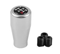 KIXZSAZ Ajoutez une touche d'élégance à l'intérieur de la voiture, bouton à 5 vitesses, poignée de levier en alliage d'aluminium, le métal est robuste et Durable, argent