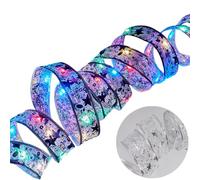 KIXZSAZ avec nœuds en ruban, chaud et charmant, pour une pièce telle qu'un nœud creux, permet à la lumière de pénétrer pendant noël, Argent, lumière colorée