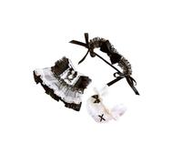 KIXZSAZ Avis pour aux collectionneurs de poupées : Ensemble de vêtements élégants en Peluche pour poupée, Comprenant Une Robe Soubrette, Une Coiffe, Un Tablier, des Accessoires pour poupées en Coton