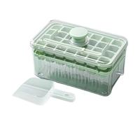 KIXZSAZ Bac à glaçons avec couvercle, retrait facile de la glace, anti-poussière, résistance Pour aux basses températures et pelle à glace pratique pour retirer la, tapez+3, 56 grilles