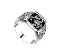 KIXZSAZ Bague Scorpion accrocheuse pour hommes - Bagues en alliage côté Pour sauvage pour hommes Bague pour hommes Bague Punk Simple et Unique, Argent Taille 10
