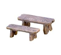 KIXZSAZ Banc Miniature, mobilier décoratif pour Maison de poupée à l'échelle 1/12, scène Miniature au Charme Rustique, mobilier pour Maison de poupée à