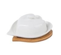 KIXZSAZ Beurrier de qualité supérieure en céramique, conserve le beurre mou et tartinable en toutes circonstances. Ce beurrier préserve la fraîcheur et le goût délicieux du beurre.