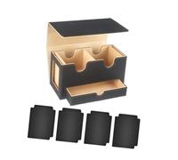 KIXZSAZ Boîte de Rangement pour Cartes de Baseball avec tiroir, idéale pour et séparer Vos Cartes de différents Paquets. Protégez-Les de la poussière et, Kaki intérieur, 22.8 x 9.5 x 12.2 cm
