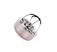 KIXZSAZ Bouilloire de camping en acier inoxydable avec poignée anti-brûlure confortable. Idéale pour les amateurs de plein air, Pour elle permet de faire bouillir de l'eau