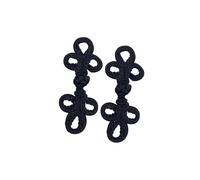 KIXZSAZ Bouton grenouille à nœud chinois élégant et classique, idéal pour les manteaux, pulls, gilets, vêtements faits maison et tenues de Pour tous les jours. Ces boutons, Noir