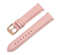 KIXZSAZ Bracelet de montre léger et Durable, confortable à porter et facile à assortir, bracelet de montre en peau de vache, Boucle ardillon rose rose, 16mm