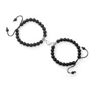 KIXZSAZ Bracelet de perles en forme de cœur à boucle magnétique, à la mode, utilisant une connexion corde haute élasticité, cadeau Couple, tapez+3