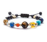 KIXZSAZ Bracelet de systèmes solaires en pierre naturelle élégant unisexe fait à la main réglable élastique Bracelet de remplacement bijoux ornement, Tapez 6