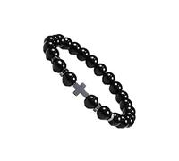 KIXZSAZ Bracelets de perles tendance et confortables. Correspondance facile pour tous les styles de bracelets en perles de pierre, noir brillant