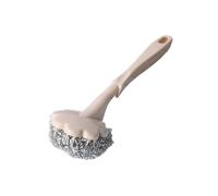KIXZSAZ Brosse de nettoyage en fil d'acier manche Long remplacement maison cuisine cuisine banc bol plaque brosses outil accessoires, Kaki