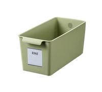 KIXZSAZ Bureau soigné et bien rangé avec panier de rangement de grande capacité pour l'organisation la maison et du bureau Stockage d'articles divers en PP, Vert matcha, Type étroit [1013-4]