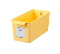 KIXZSAZ Bureau soigné et bien rangé avec panier de rangement de grande capacité pour l'organisation la maison et du bureau Stockage d'articles divers en PP, Jaune Mangue, Type étroit [1013-4]