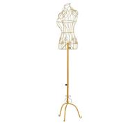 KIXZSAZ Buste de mannequin féminin pour la présentation des collections saisonnières en vitrine. Hauteur totale : environ 120 à 158 cm. Magnifique buste de couture, Or