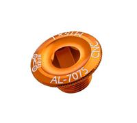 KIXZSAZ Cache-manivelles à Montage, Robuste, en Alliage d'aluminium léger, avec pour Axes centraux à roulements Billes et vis pour pignon de vélo. Compatible avec Les, Orange, 2.8 x 1.42 x 1. cm
