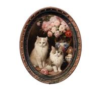 KIXZSAZ Cadre Photo Ovale élégant pour Maison de poupée. Accessoires Miniatures raffinés pour Une Touche Artistique. Mini Tableau décoratif, Centre de , Modèle A