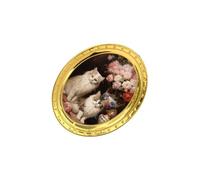 KIXZSAZ Cadre Photo Ovale élégant pour Maison de poupée. Accessoires Miniatures raffinés pour Une Touche Artistique. Mini Tableau décoratif, Centre de , StyleC