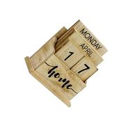 KIXZSAZ Calendrier de bureau rustique unique en bois, style vintage, accessoire de décoration pour salon chambre, un ajout intemporel à toute pièce.