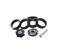 KIXZSAZ CANSUCC 8 pièces/Kit vélos de Route entretoise de Casque Robuste antirouille à l'extérieur Cycles vélo rondelle Fourche, Le Noir