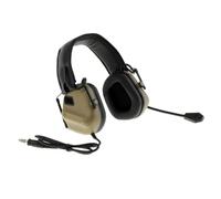 KIXZSAZ Casque sans Fil avec Microphone détachable, écouteurs électroniques réglables pour la Communication Lors d'activités Sportives en extérieur, écouteurs Intra-Auriculaires réglables pour, Tanné