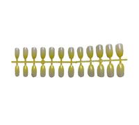 KIXZSAZ Cercueil Faux Ongles Chic Dot Design Texture Givrée Comprimés D'amélioration Des Ongles Apparence Résistant Pour Aux Rayures Conseils De Manucure , Jaune dégradé