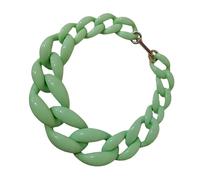 KIXZSAZ Chaîne à maillons en acrylique épais de Style Vintage pour femmes, collier de déclaration, bijoux faits à la main, Boho, chaîne à maillons en acrylique épais, Vert clair