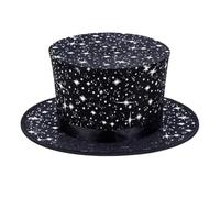 KIXZSAZ Chapeau Haut-de-Forme Pliable, Accessoire de Magie Facile à Ouvrir pour Les Enfants, idéal pour Les Tours de Magie et Les déguisements. Jouet pour, Étoile, 14 x 33.5 cm