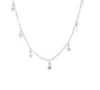 KIXZSAZ Collier Chaînes Étoiles Esthétique Bijoux Or Argent Court Accessoire De Mode Pendentif Colliers Ras Du Cou pour Adolescentes