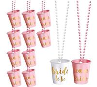 KIXZSAZ Collier de 12 pièces pour mariée, décoration de fête mariage en verre ABS noir, décorations fête, équipe mariée, UN